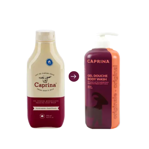 Moisturizing body wash with fresh goat's milk, original formula 625ml – Caprina