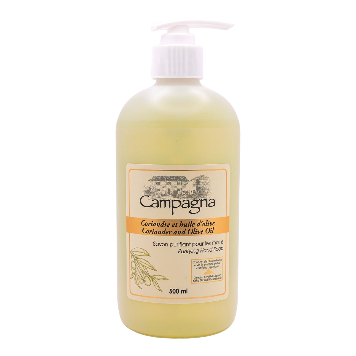 Purifying Hand Soap, Coriander and Olive Oil 500ml – Campagna
