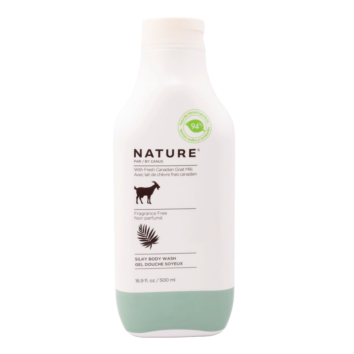 Silky body wash with fresh goat milk, Fragrance Free 500ml – Nature by Canus
