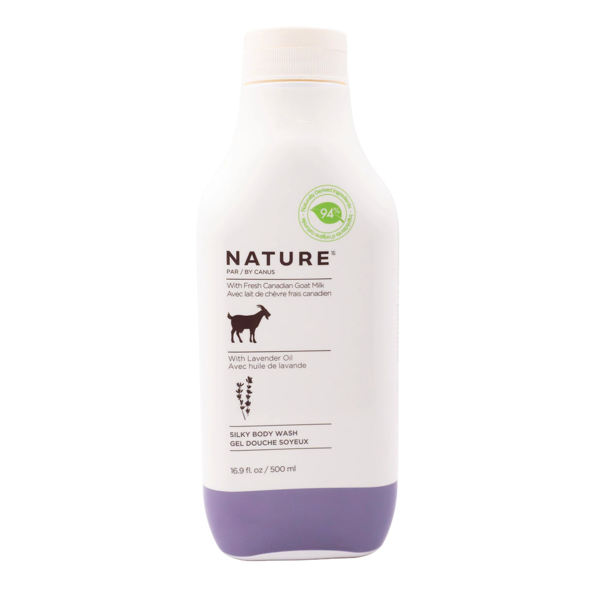 Silky body wash with fresh goat milk, Lavender Oil 500ml – Nature by Canus