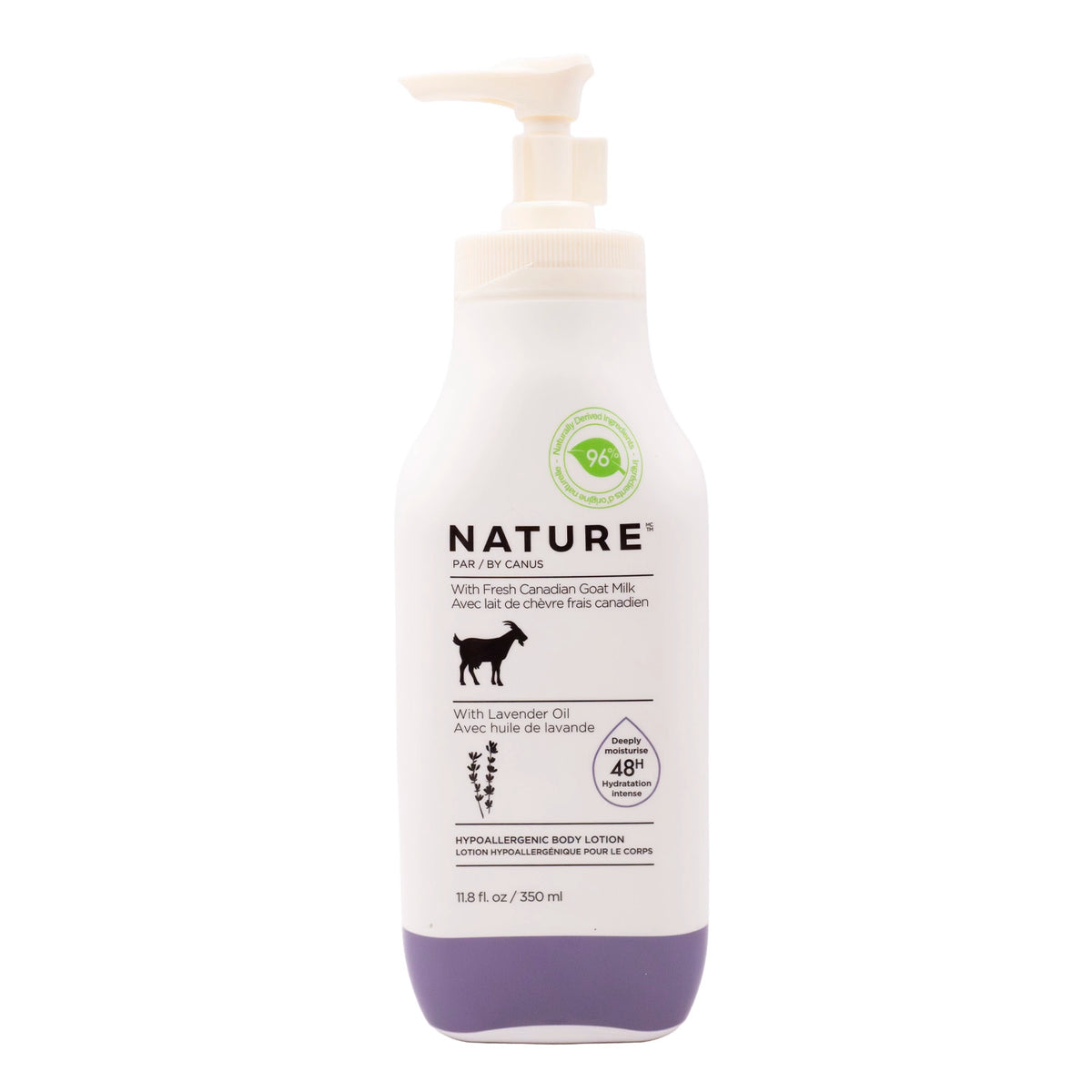 Hypoallergenic body lotion with fresh goat milk, Lavender Oil 350ml – Nature by Canus