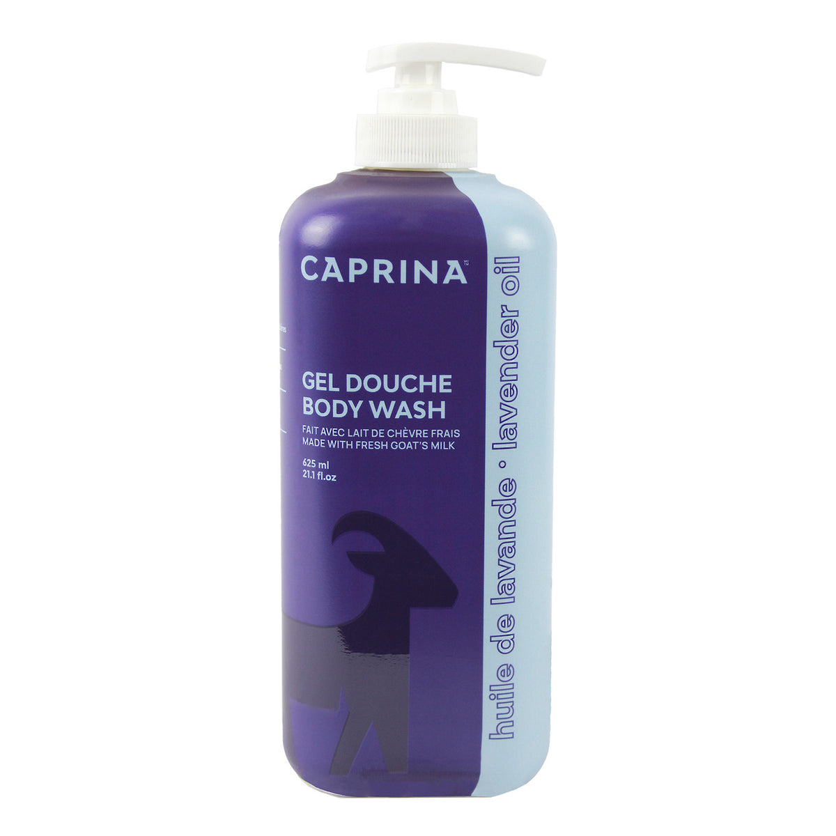 Moisturizing body wash with fresh goat's milk, lavender oil 625ml – Caprina