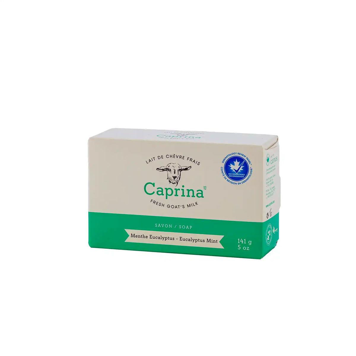 Soap bar with fresh goat's milk, eucalyptus mint 141g – Caprina