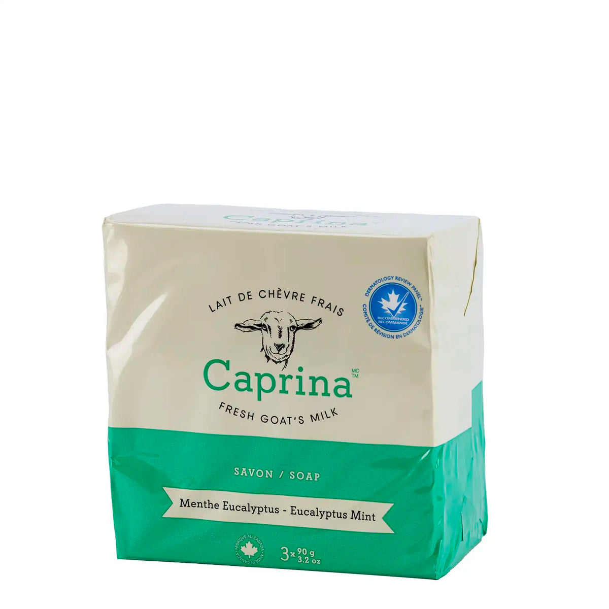 Soap bar with fresh goat's milk, eucalyptus mint 3x90g – Caprina