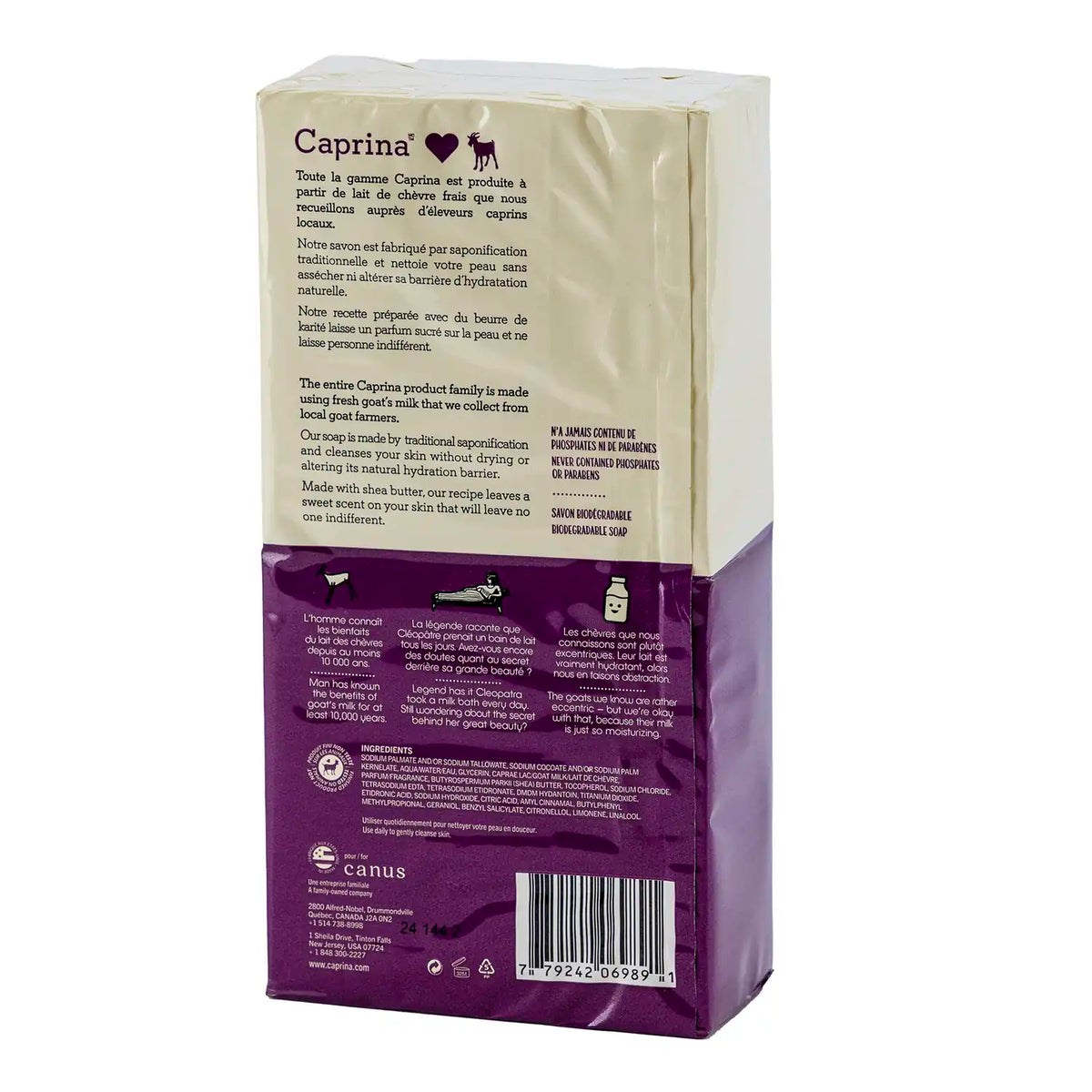 Soap bar with fresh goat's milk, shea butter 6x90g – Caprina