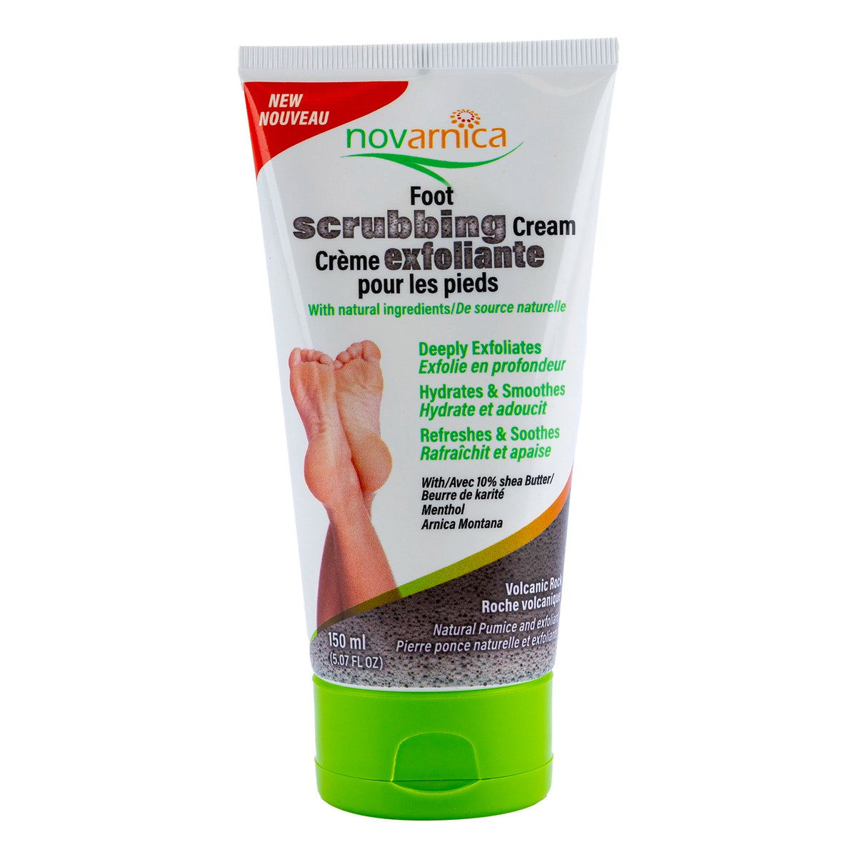 Exfoliating foot and leg pain relief cream 150ml – Novarnica