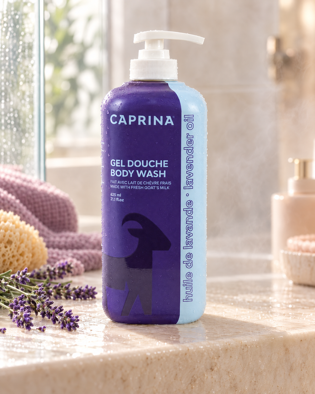 Moisturizing body wash with fresh goat's milk, lavender oil 625ml