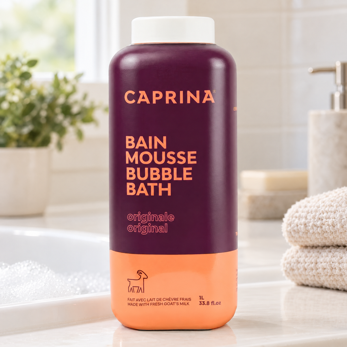 Bubble bath with fresh goat's milk, original formula 1L