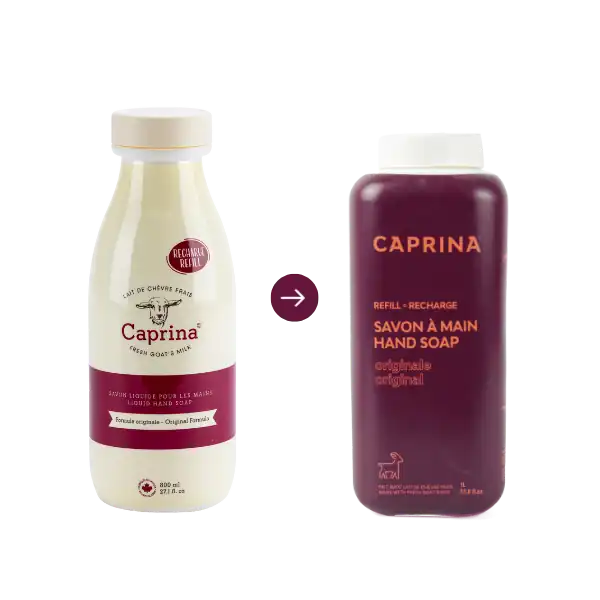 Liquid hand soap refill with fresh goat's milk, original formula 1L – Caprina