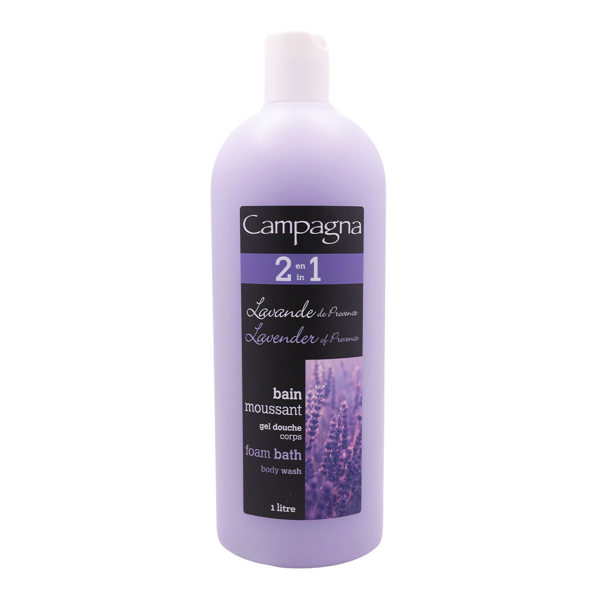 2 in 1 Foam Bath and Body Wash, Lavender of Provence 1L – Campagna