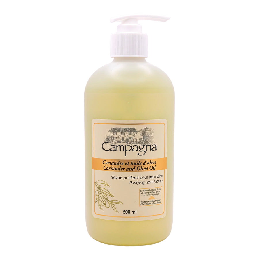 Purifying Hand Soap, Coriander and Olive Oil 500ml – Campagna