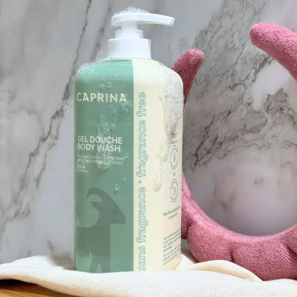 Moisturizing body wash with fresh goat's milk, fragrance free 625ml – Caprina