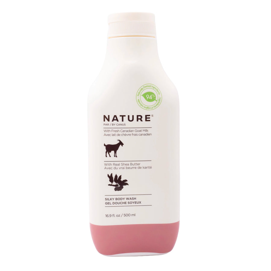 Silky body wash with fresh goat milk, Shea Butter 500ml – Nature by Canus