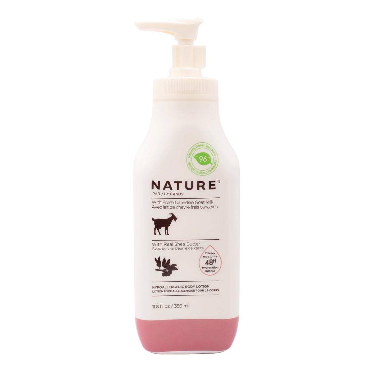 Hypoallergenic body lotion with fresh goat milk, Shea Butter 350ml – Nature by Canus