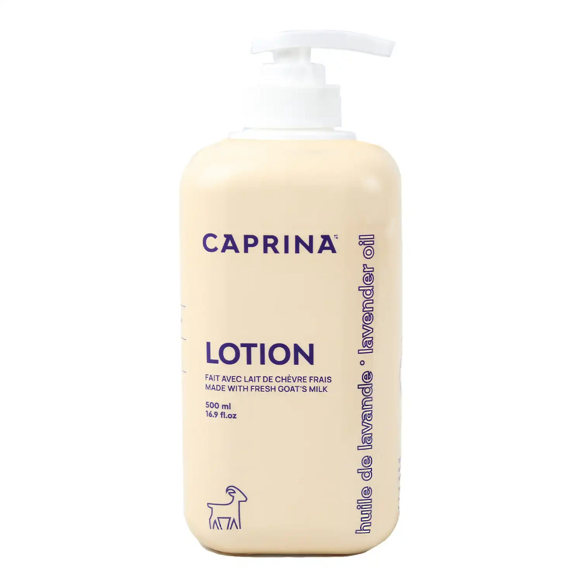 Moisturizing body lotion with fresh goat's milk, lavender oil 500ml – Caprina