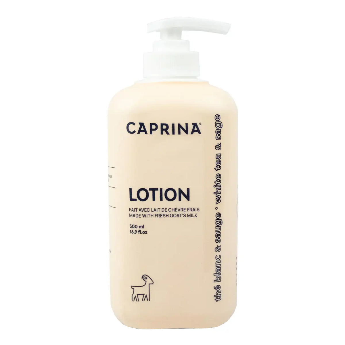 Moisturizing body lotion with fresh goat's milk, white tea and sage 500ml – Caprina