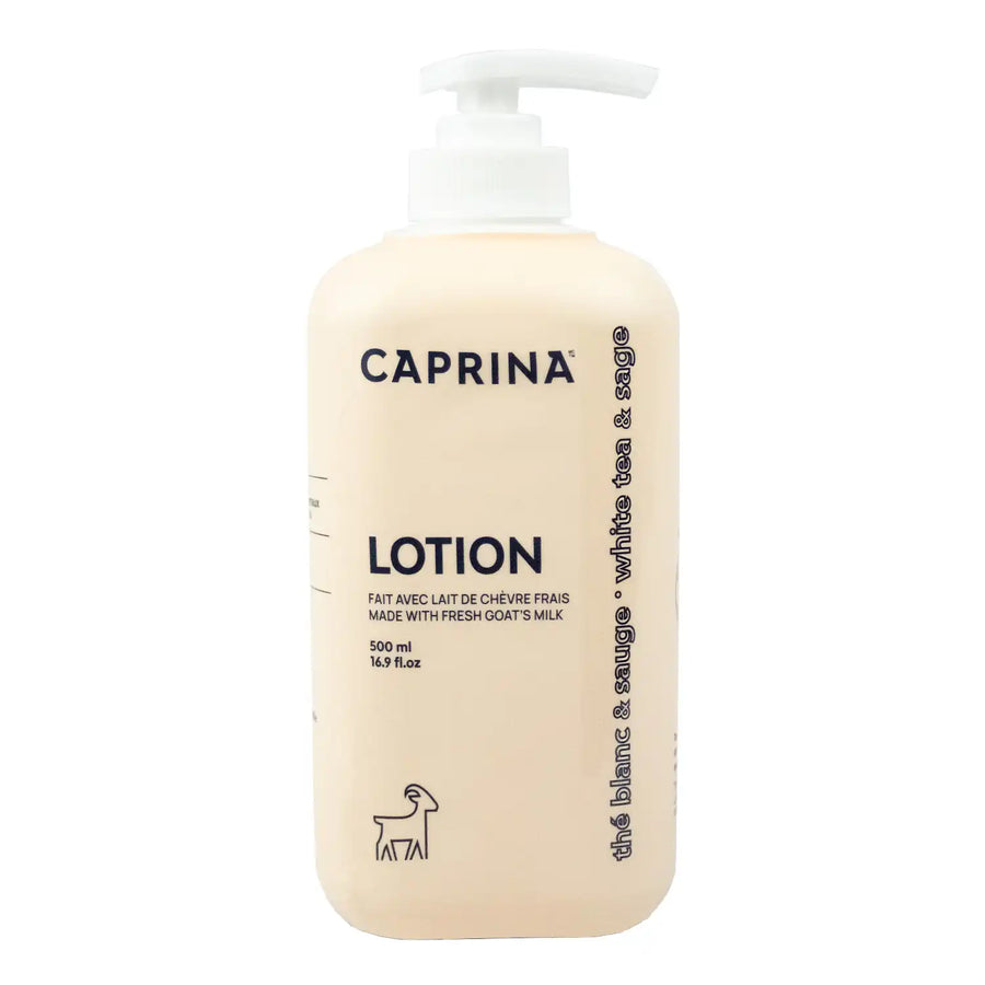 Moisturizing body lotion with fresh goat's milk, white tea and sage 500ml – Caprina