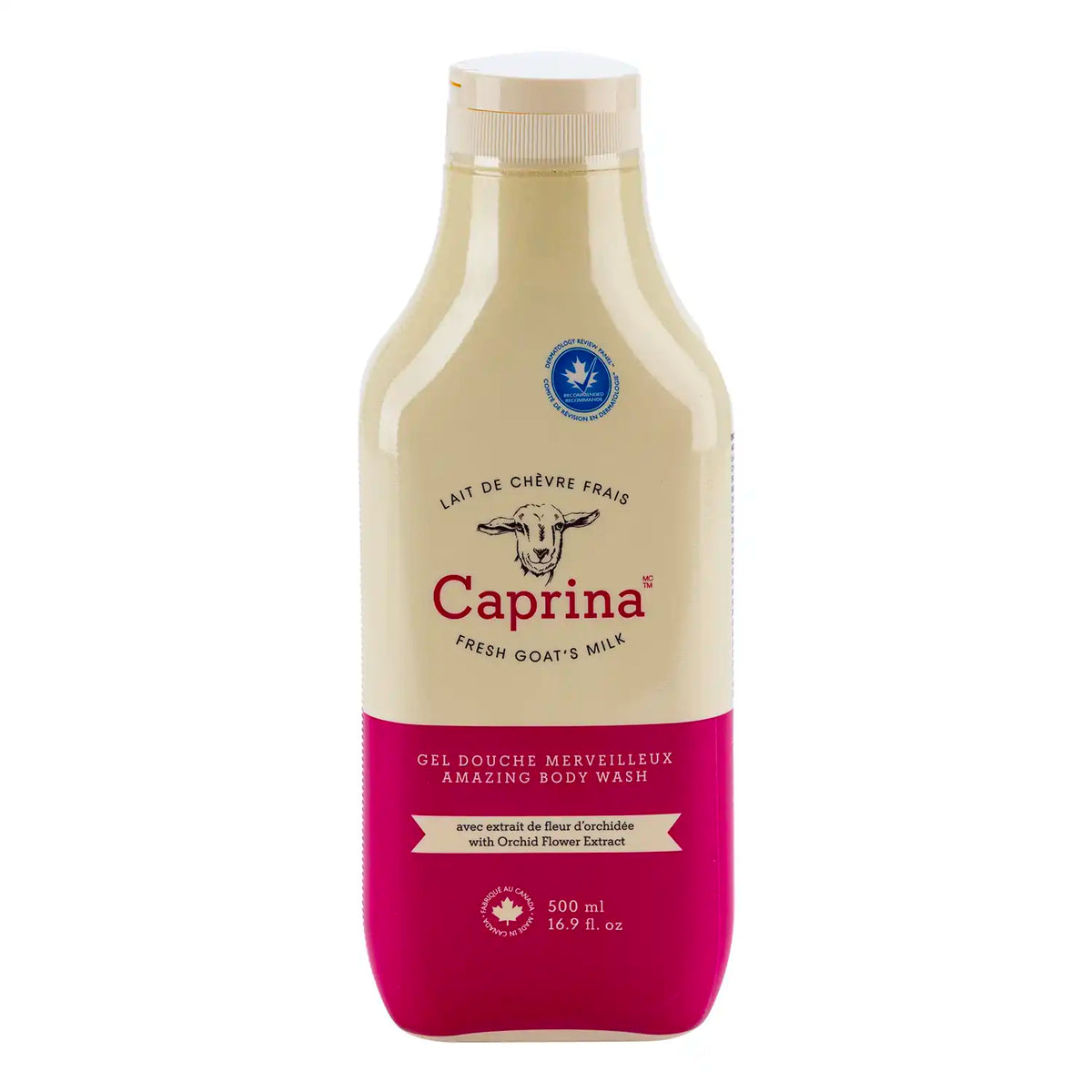 Moisturizing body wash with fresh goat's milk, orchid flower extract 500ml – Caprina