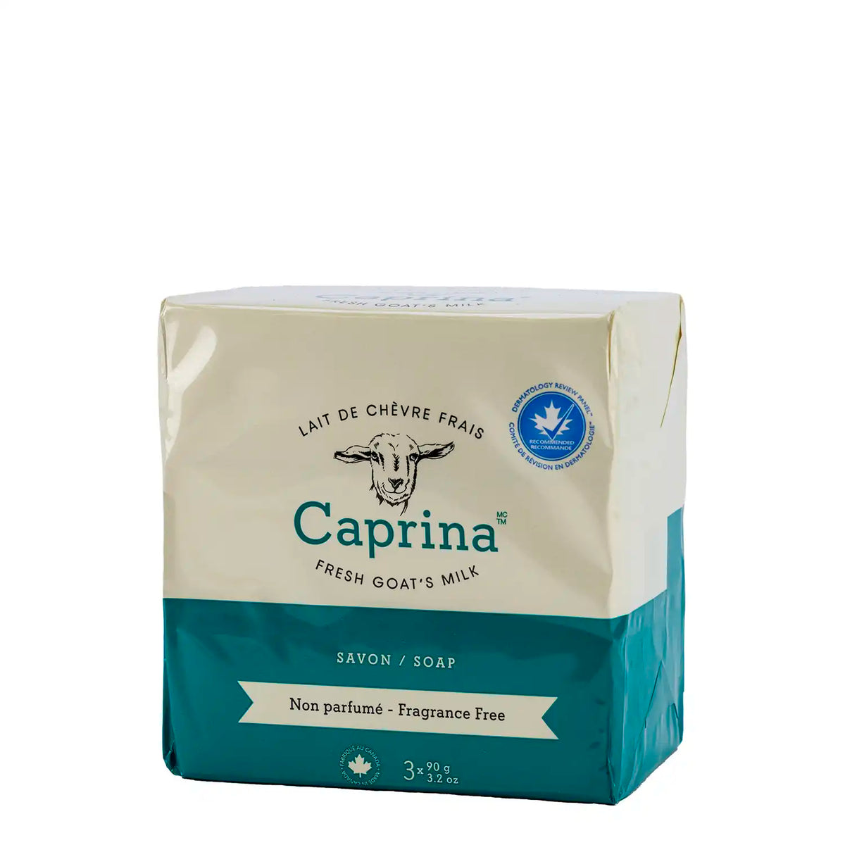 Soap bar with fresh goat's milk, fragrance free 3x90g – Caprina